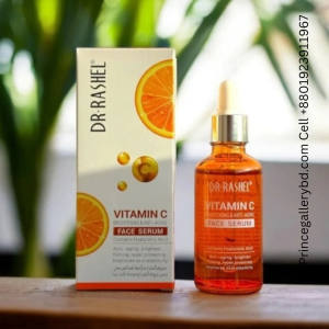 Dr. Rashel Vitamin C Face Serum** ত্বকের উজ্জ্বলতা বাড়ায়, ডার্ক স্পট এবং পিগমেন্টেশন কমায়। ভিটামিন সি ত্বককে গভীরভাবে আর্দ্র রাখে, ত্বককে সতেজ ও কোমল করে এবং বয়সের ছাপ কমাতে সাহায্য করে। সুন্দর ত্বক পেতে এখনই ব্যবহার শুরু করুন!
