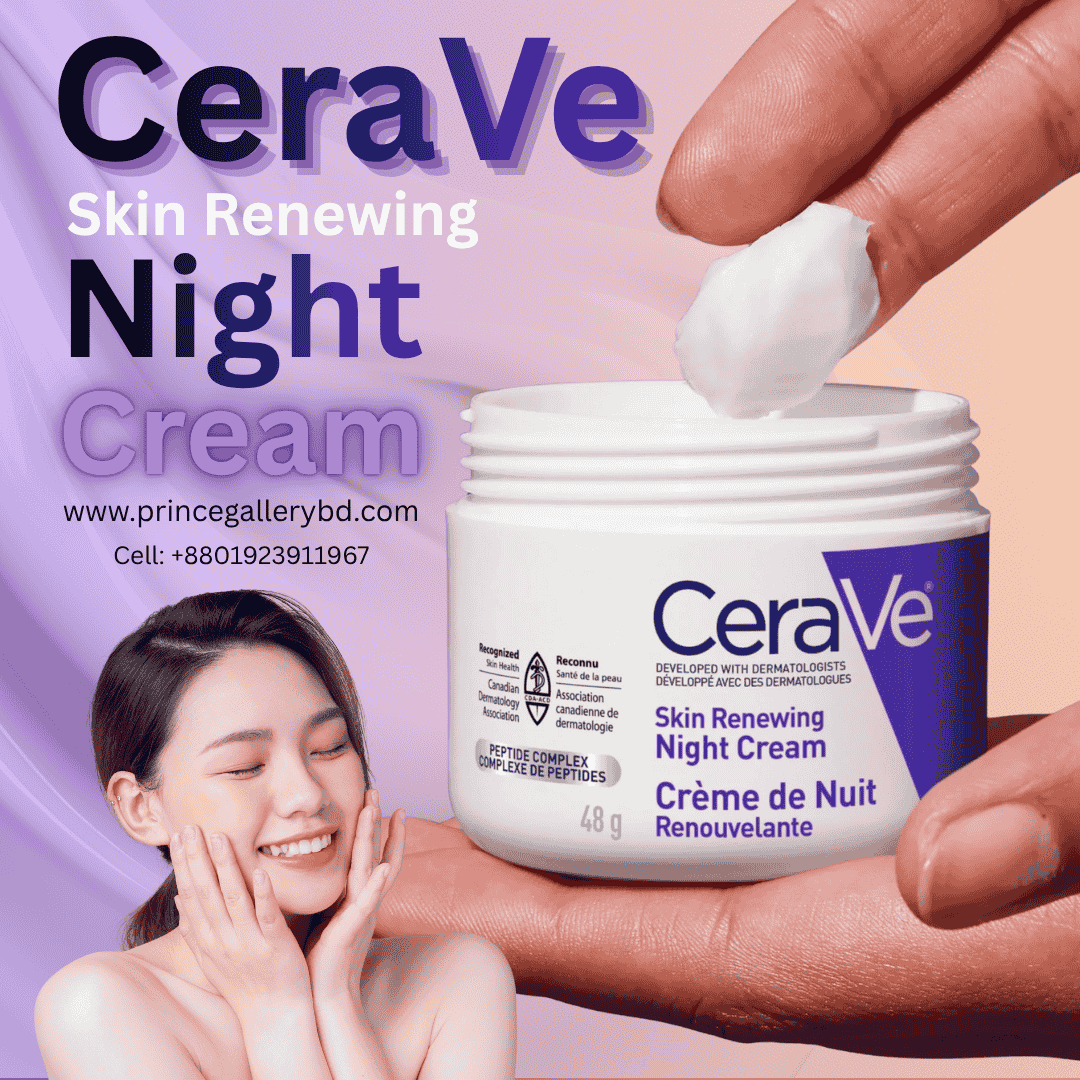 CeraVe Skin Renewing Night Cream 48g – Original Moisturizing & Anti-Aging Face Cream in Bangladesh 🇧🇩 1 CeraVe Skin Renewing Night Cream 48g Original USA – Moisturizing Anti-Aging Cream in Bangladesh