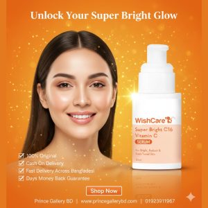 WishCare Super Bright Vitamin C16 Serum 30ml Price in Bangladesh – Best Vitamin C Serum for Glowing Skin and Dark Spots