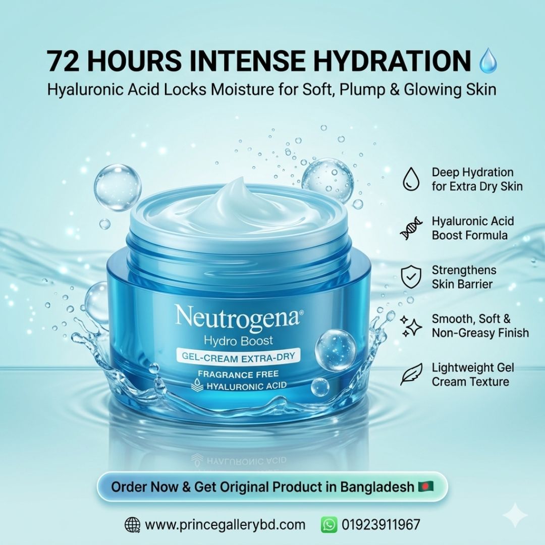 Neutrogena Hydro Boost Gel Cream Extra Dry Skin – Best Hyaluronic Acid Moisturizer for Deep Hydration in Bangladesh 1 Neutrogena Hydro Boost Gel Cream Extra Dry Skin Hyaluronic Acid Moisturizer Bangladesh