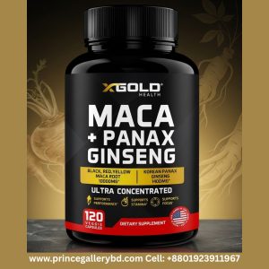 XGOLD Maca Panax Ginseng ultra concentrated 60 veggie capsules Bangladesh